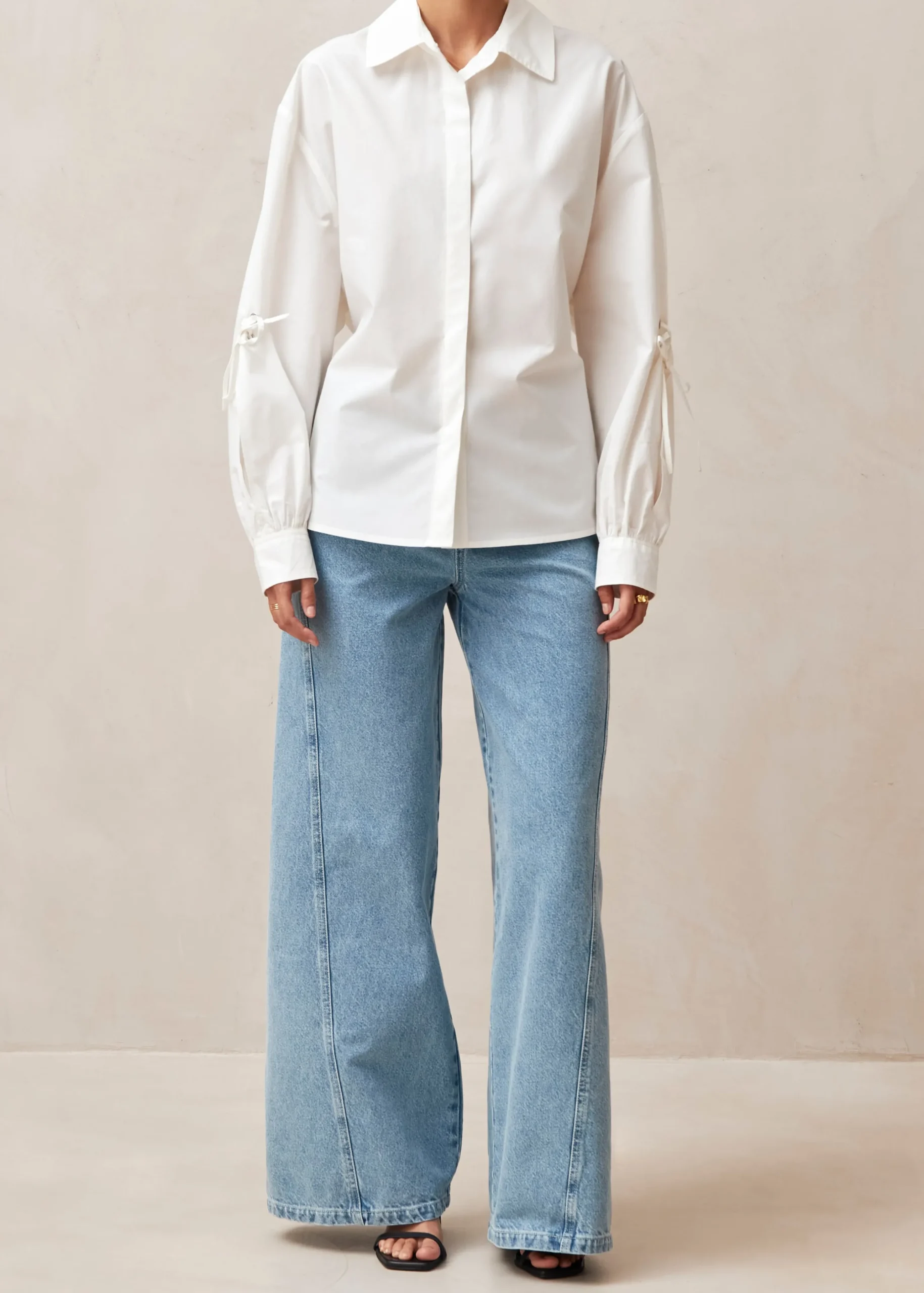 Sugar - Camisa Blanca De Algodón Con Lazo En La Espalda