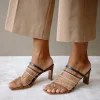 Sunbeam Vintage - Mules De Cuero Marrón