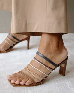 Sunbeam Vintage - Mules De Cuero Marrón