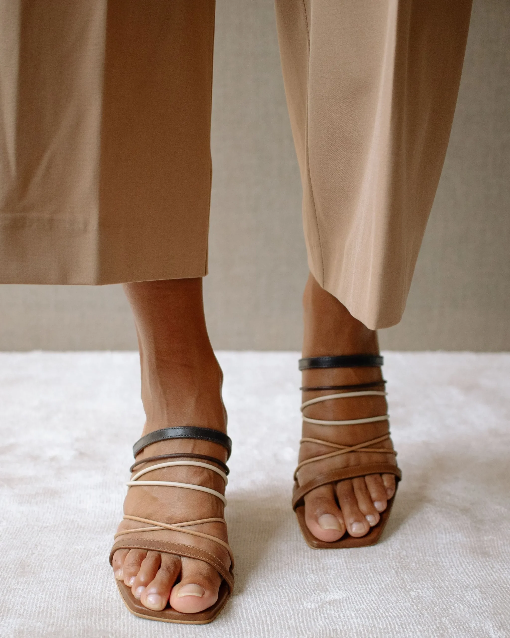 Sunbeam Vintage - Mules De Cuero Marrón