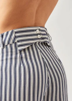 Suzette Pantalón De Rayas Azules Y Blancas