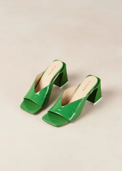 Tasha - Mules Verdes De Piel