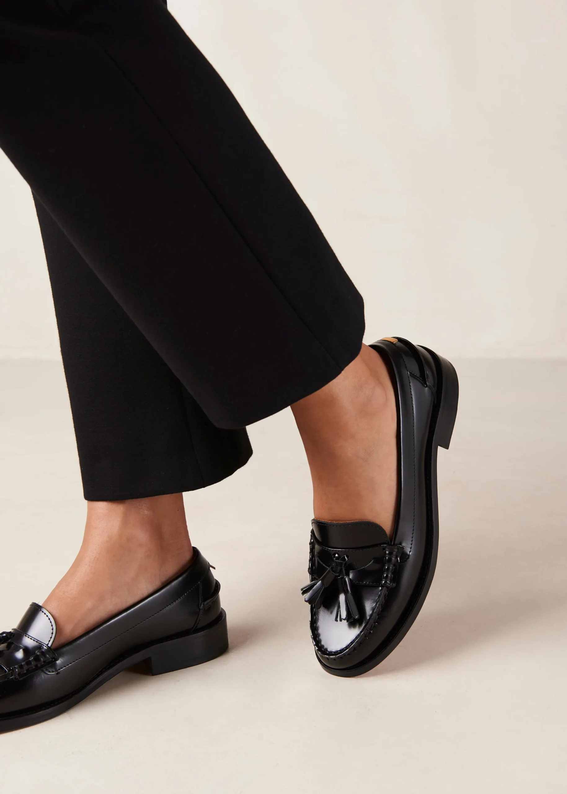 Terrane - Mocasines Negros De Piel