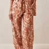 Tiki Pantalón Naranja Floral