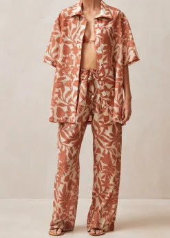Tiki Pantalón Naranja Floral