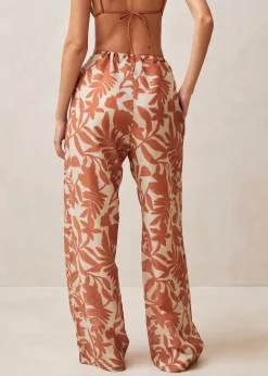 Tiki Pantalón Naranja Floral