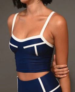Top Arrow Rib - Top Azul