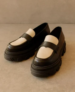 Trailblazer - Mocasines Blancos Y Negros De Piel