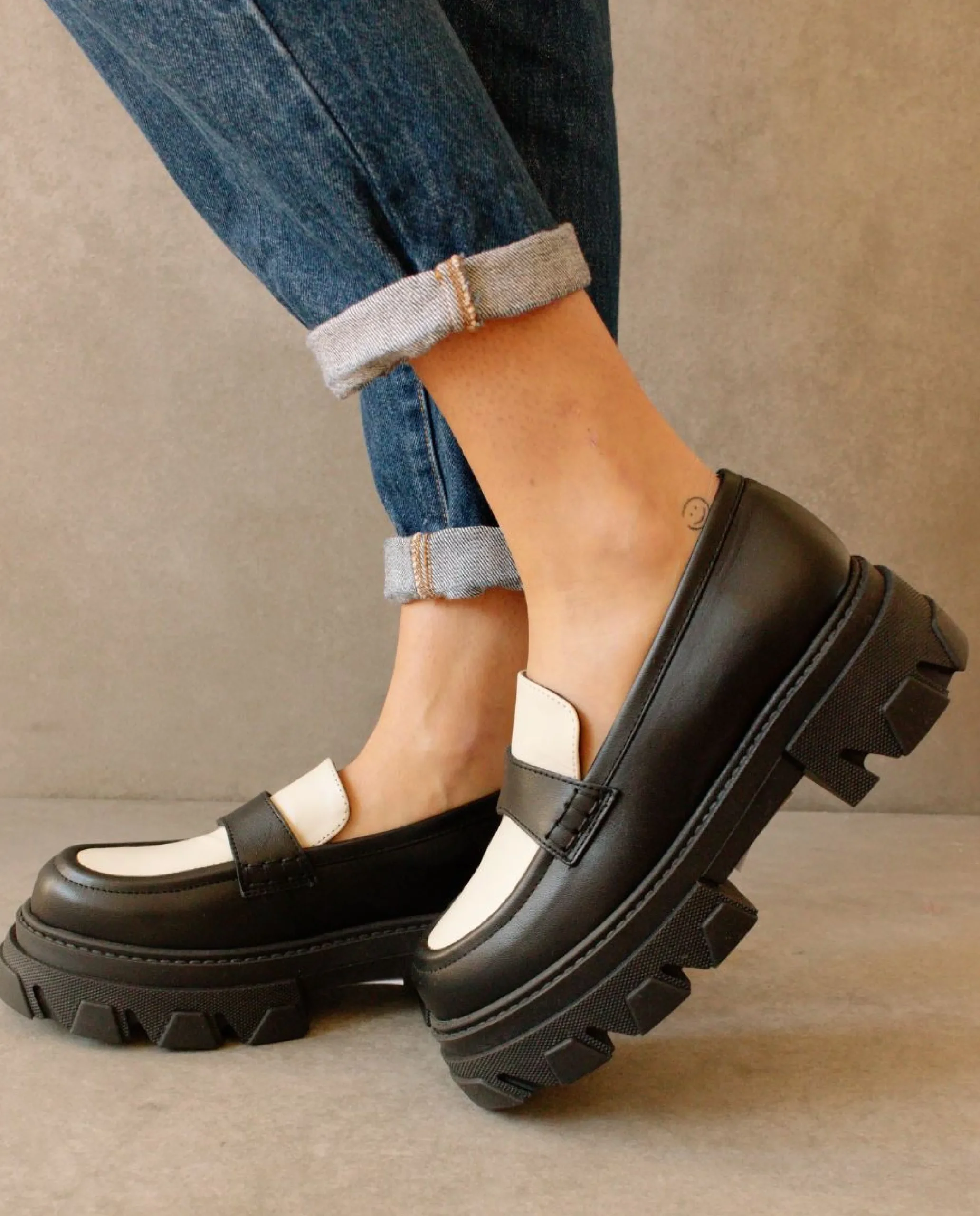 Trailblazer - Mocasines Blancos Y Negros De Piel