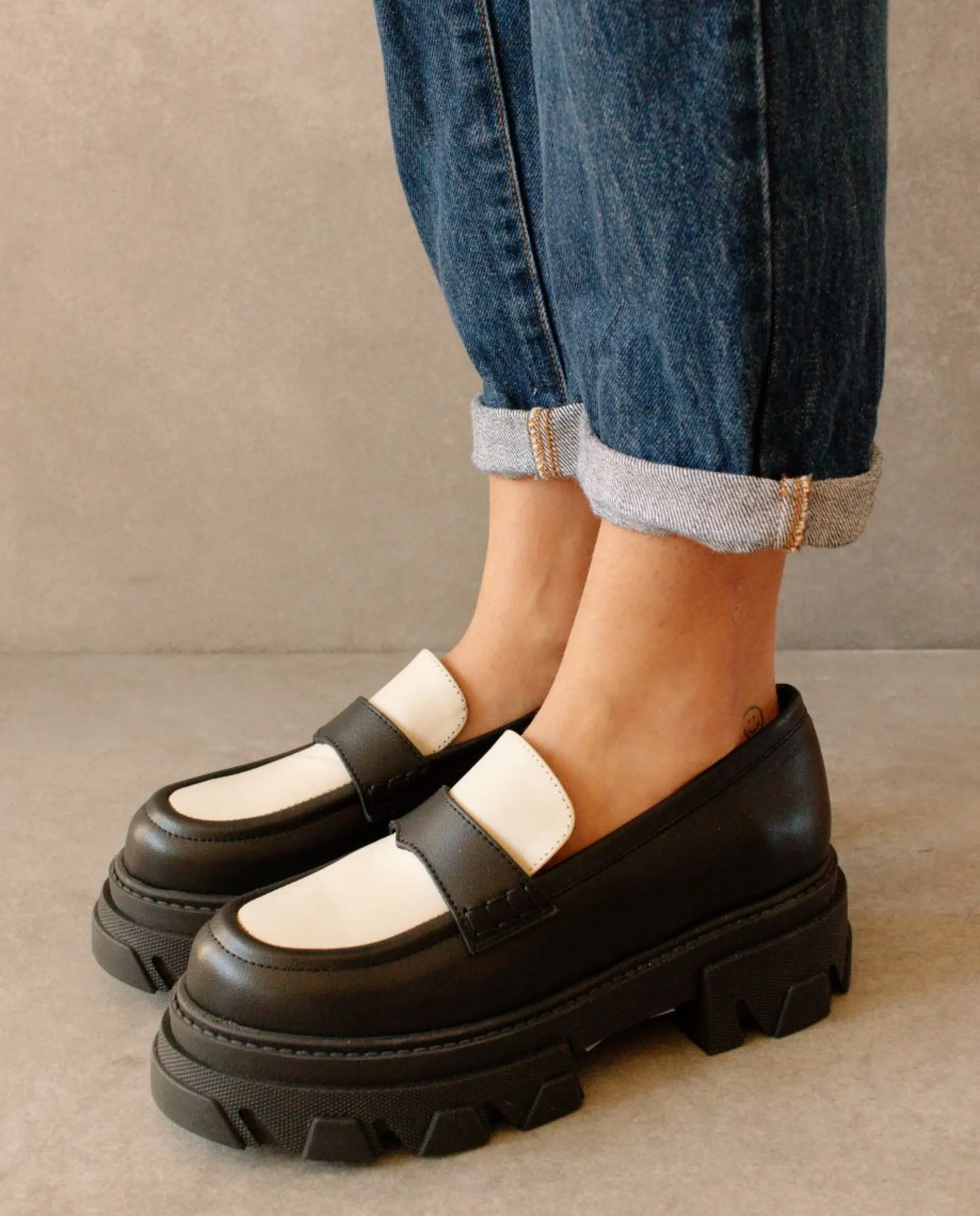 Trailblazer - Mocasines Blancos Y Negros De Piel