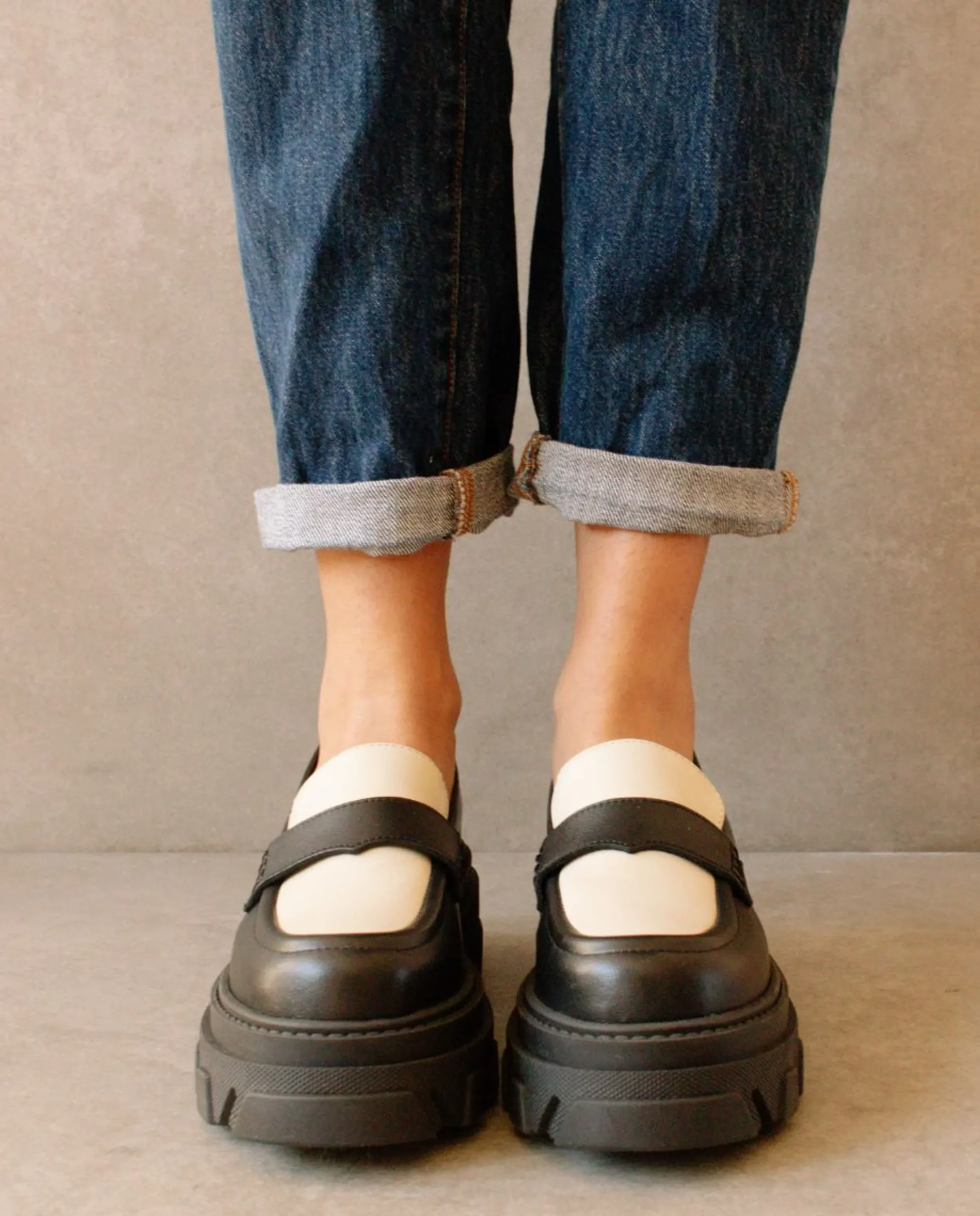 Trailblazer - Mocasines Blancos Y Negros De Piel
