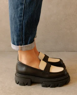 Trailblazer - Mocasines Blancos Y Negros De Piel