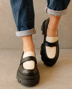 Trailblazer - Mocasines Blancos Y Negros De Piel