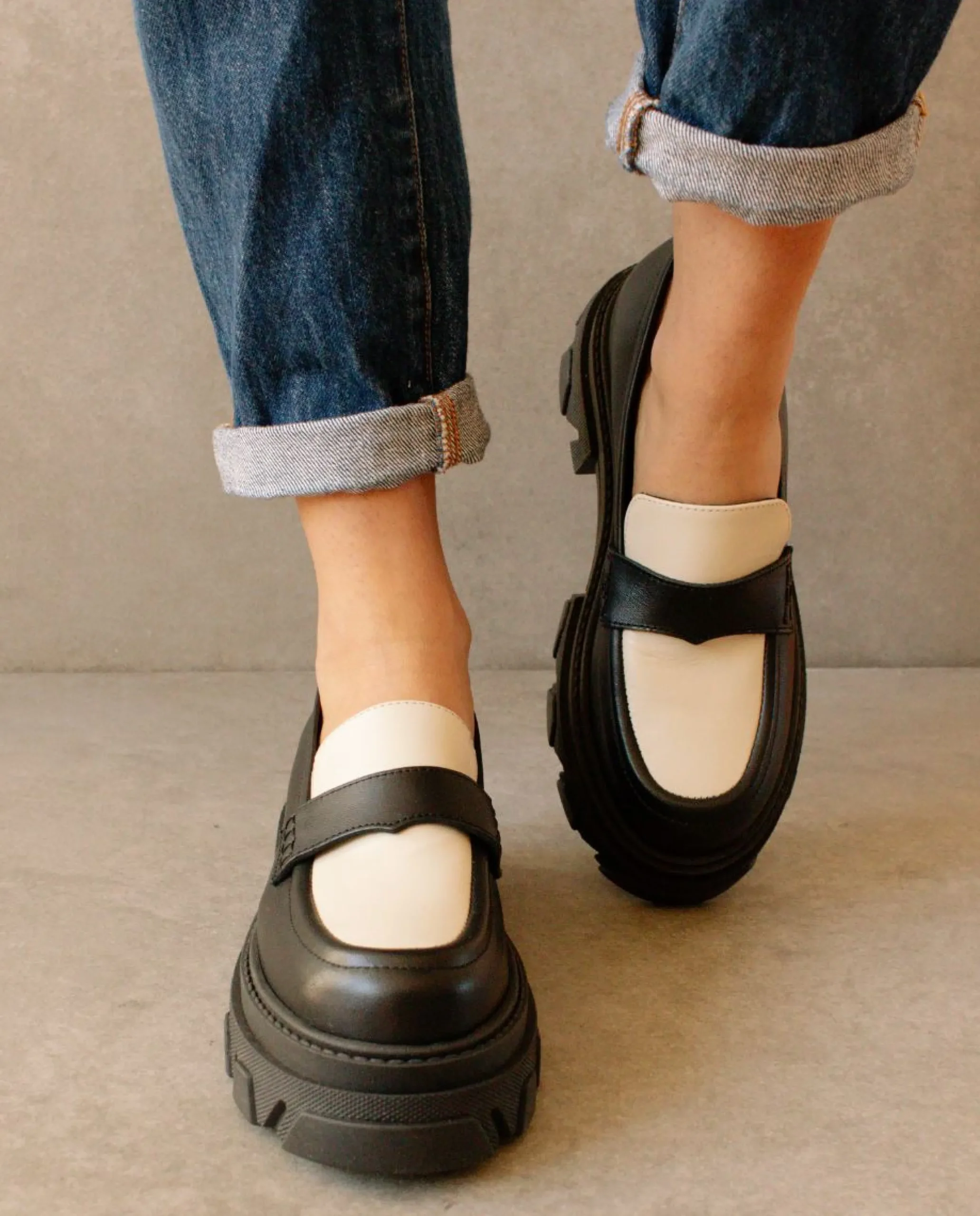 Trailblazer - Mocasines Blancos Y Negros De Piel