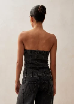 Troyes - Top De Denim Negro