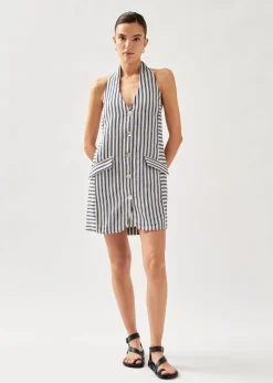 Tulipe Vestido A Rayas Azul Y Blanco