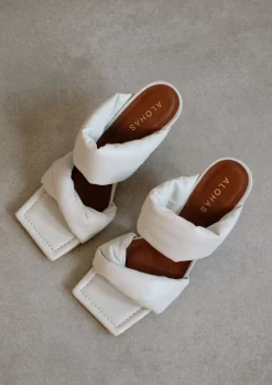 Twist Strap - Sandalias Blancas De Piel