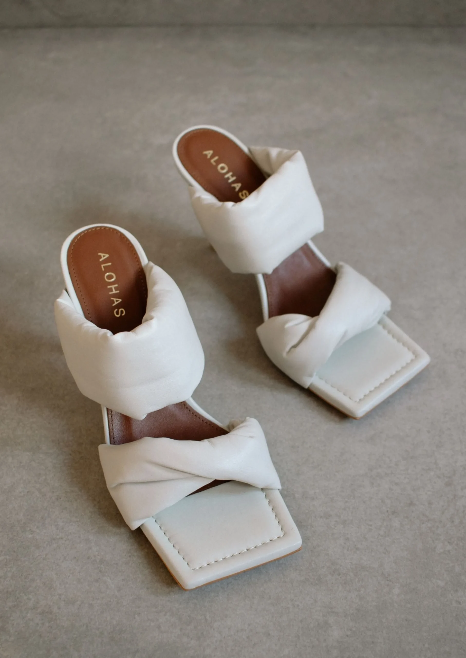 Twist Strap - Sandalias Blancas De Piel
