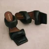 Twist Strap - Sandalias De Piel Negras