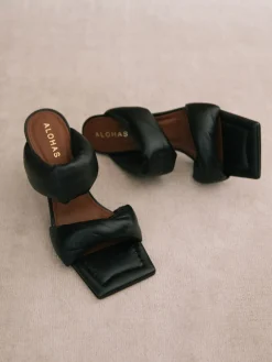 Twist Strap - Sandalias De Piel Negras