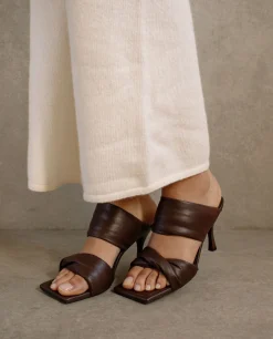 Twist Strap - Sandalias Marrón Oscuro De Piel
