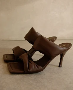 Twist Strap - Sandalias Marrón Oscuro De Piel