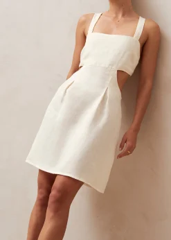 Vestido Blanco Roto Lini