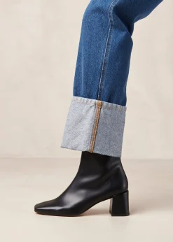 Watercolor - Botas De Piel Vegana Negras