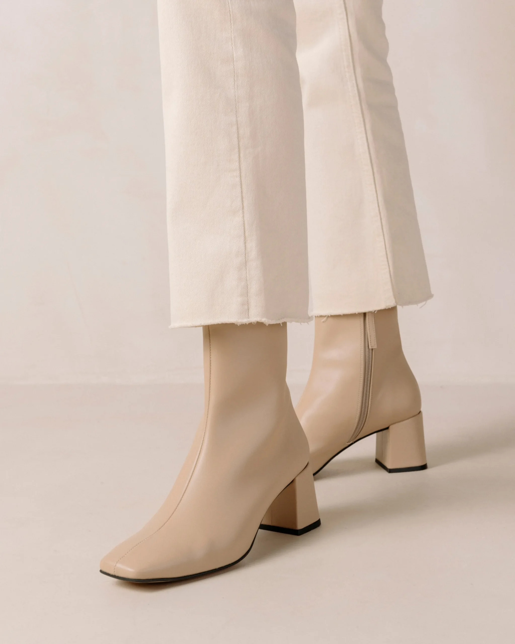 Watercolor - Botas De Piel Vegana Beige