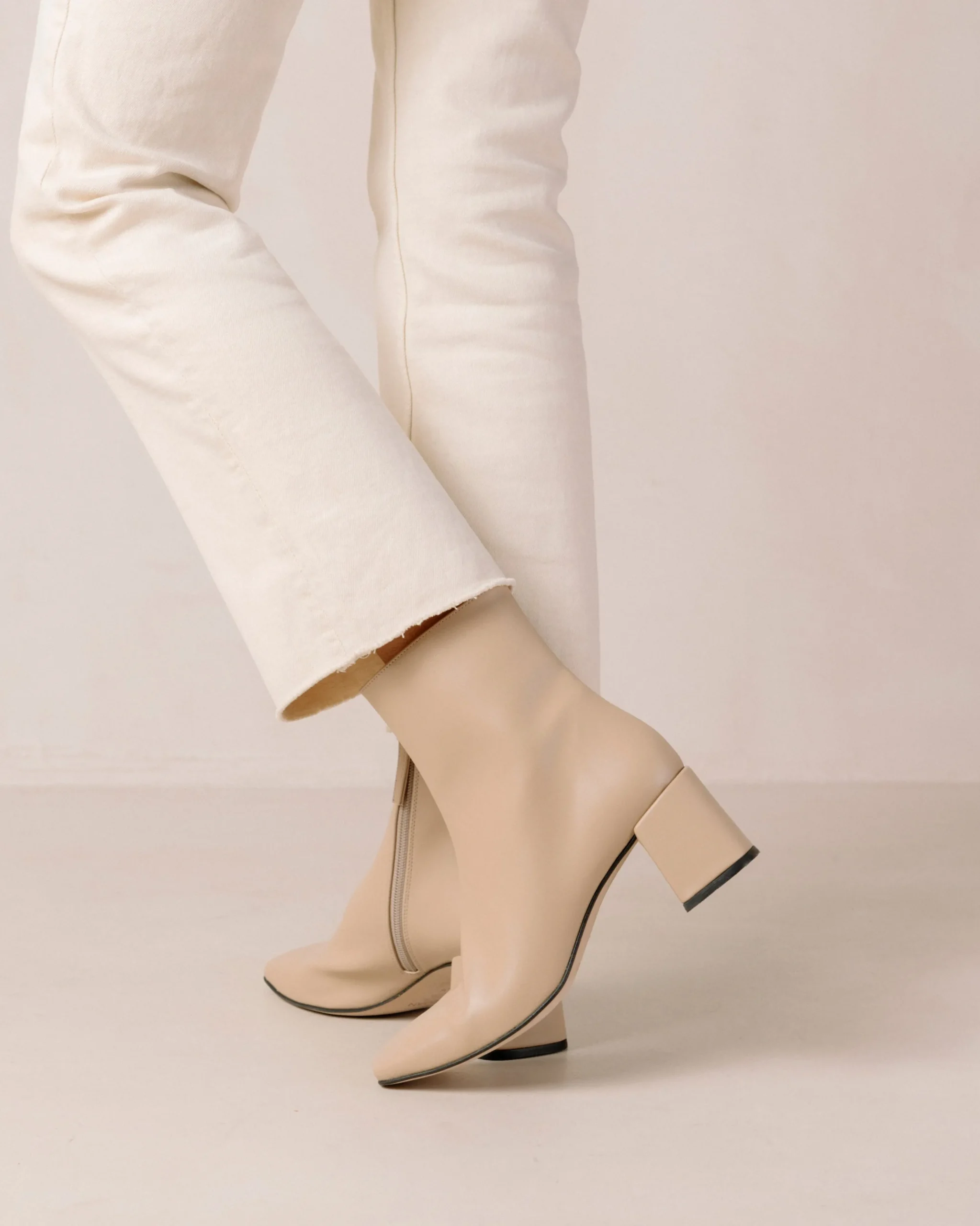 Watercolor - Botas De Piel Vegana Beige