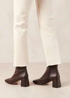 Watercolor - Botas Marrones Oscuras De Piel Vegana
