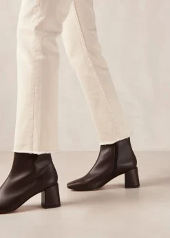 Watercolor - Botas Marrones Oscuras De Piel Vegana