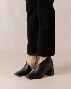 Watercolor - Botas Negras Y Beige De Piel Vegana