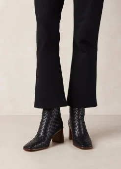 West Braided - Botas Negras De Piel