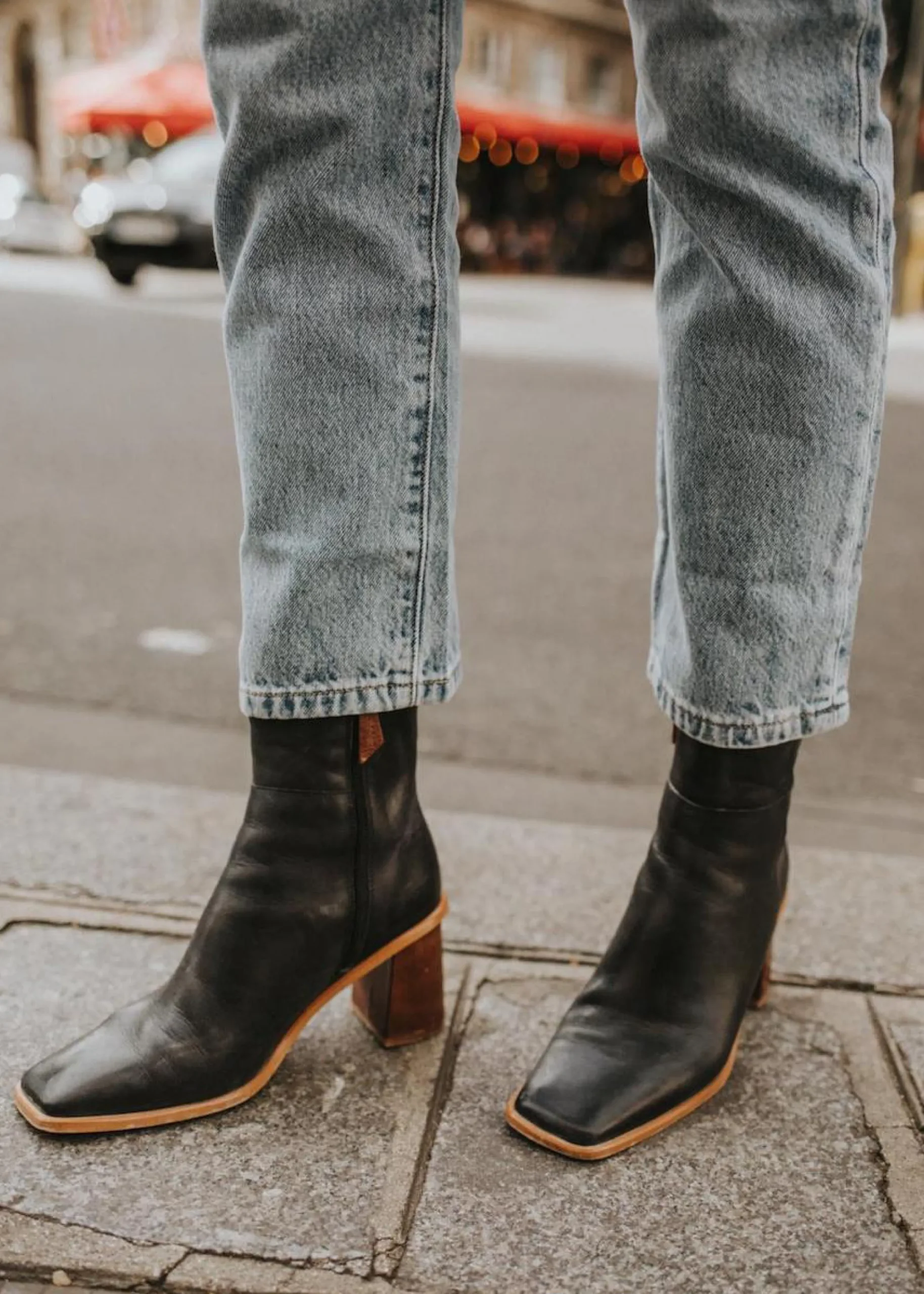 West Vintage - Botas Negras De Piel