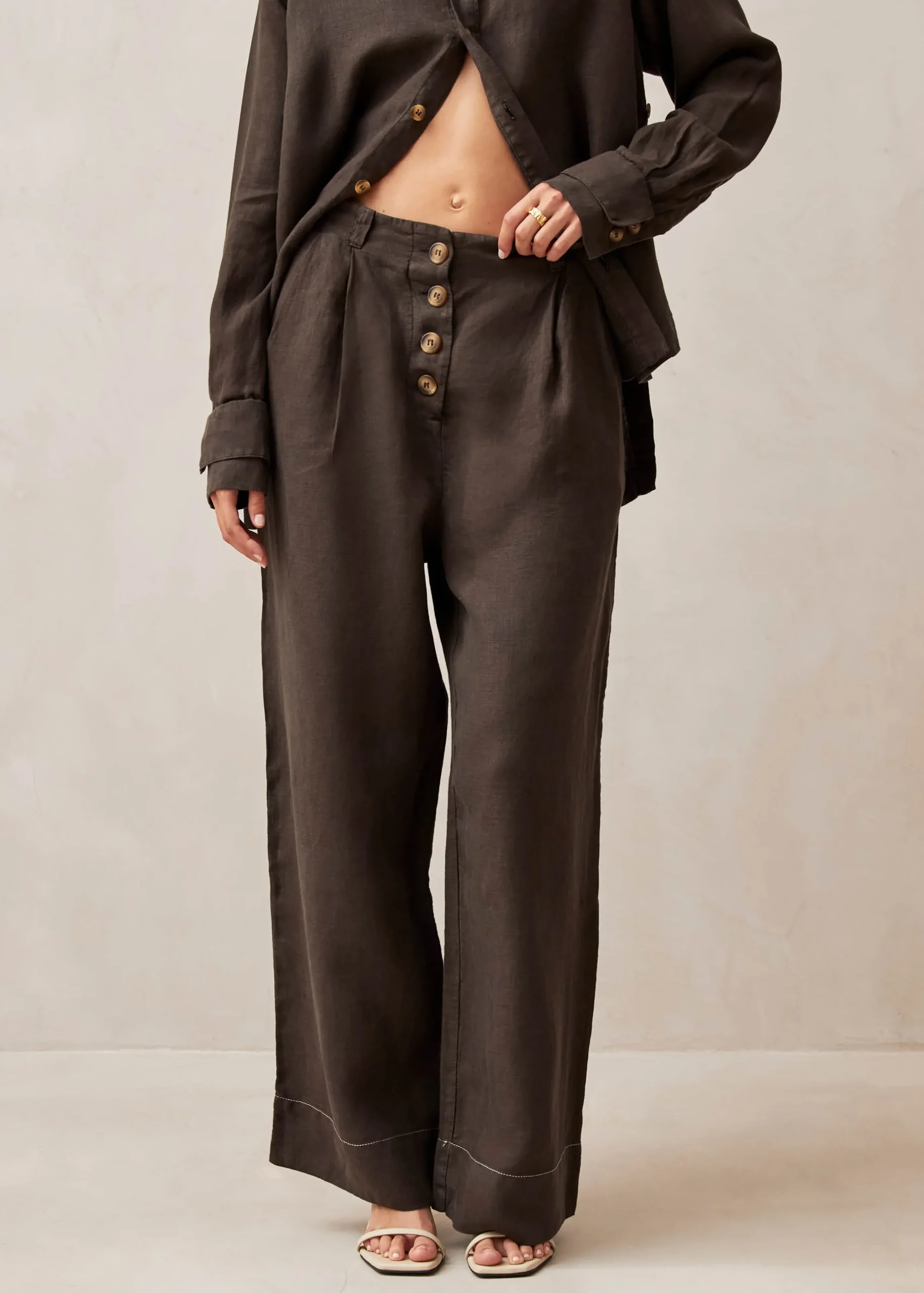 Zulu Pantalones Marrón Chocolate
